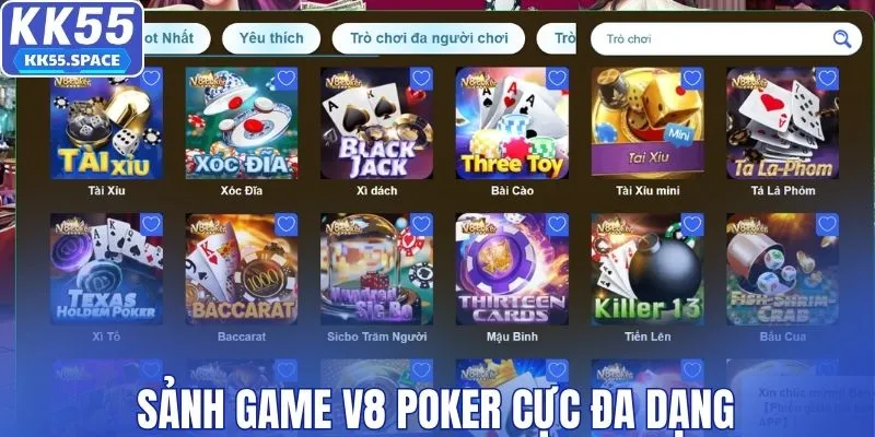Sảnh game V8